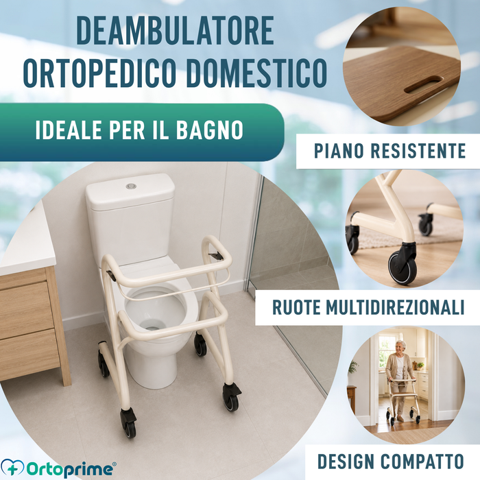 Rollator con Sedile e Freno Centrale | Uso Interno
