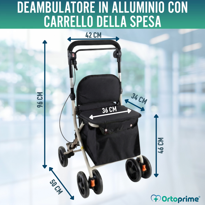 Carrello della spesa con sedile | Aiuto nella vita quotidiana