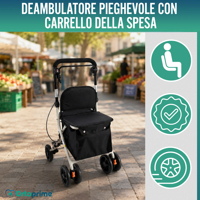 Carrello della spesa con sedile | Aiuto nella vita quotidiana