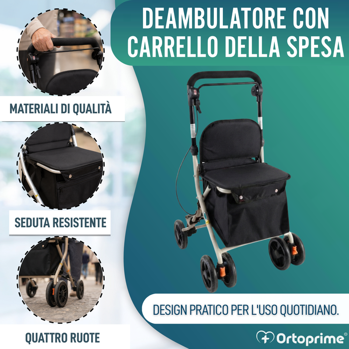 Carrello della spesa con sedile | Aiuto nella vita quotidiana
