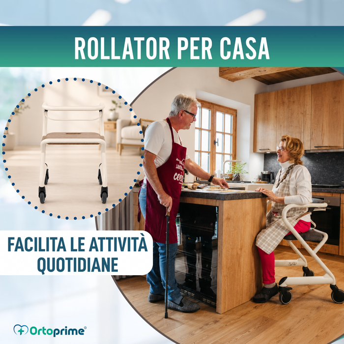 Rollator con Sedile e Freno Centrale | Uso Interno