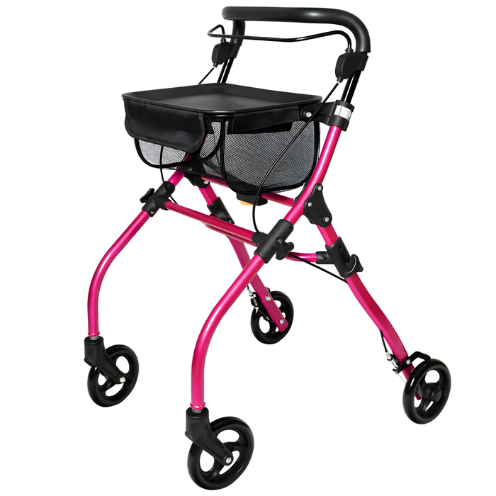 Deambulatore Rollator da Interno Pieghevole con Vassoio