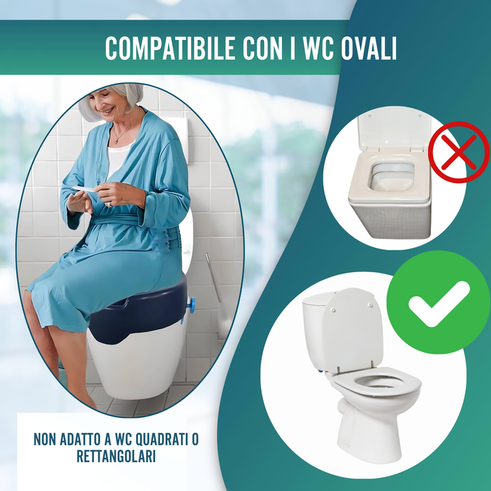 Elevatore WC 10 cm Morbido | Alzatore WC Adulti