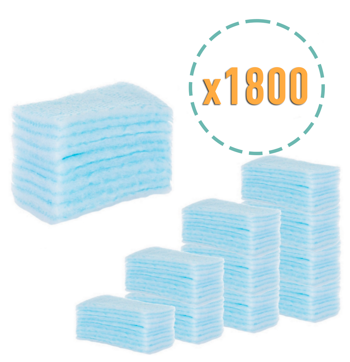 100 Manopole Saponate Monouso - Con Spugna Morbida, Senza Risciacquo, Per Anziani - Foto 5