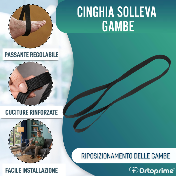 Cinghia Solleva Gambe con Anello Rigido per Mobilità