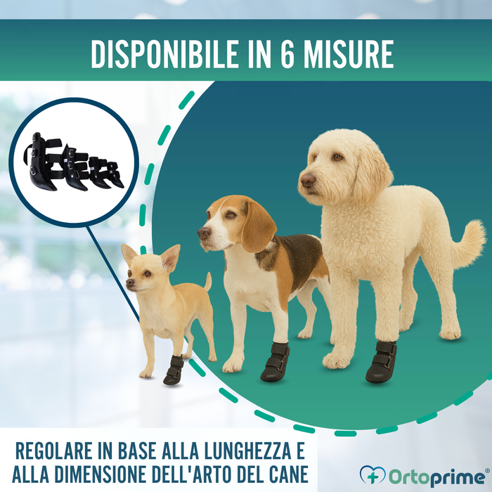 Tutore a Stivaletto per Cani con Knuckling | 5 Taglie