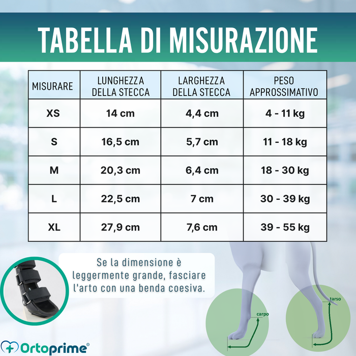 Tutore a Stivaletto per Cani con Knuckling | 5 Taglie