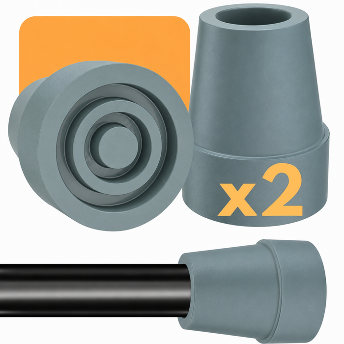 Puntale Antiscivolo per Bastone e Stampella | 2 pz