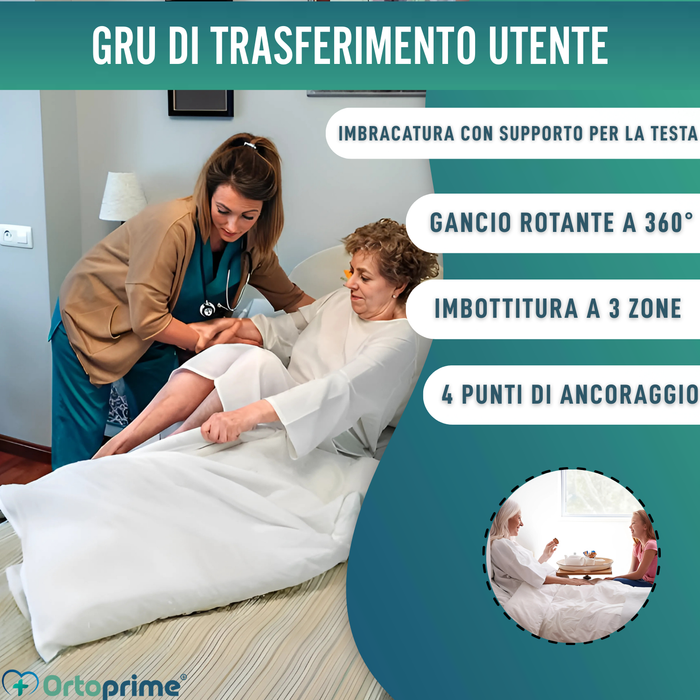 Gru Ortopedica con Imbracatura e Supporto Testa