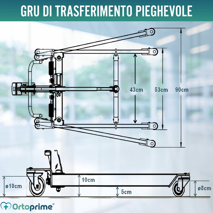Gru per Sollevare Pazienti Alta Qualità | Imbracatura Inclusa