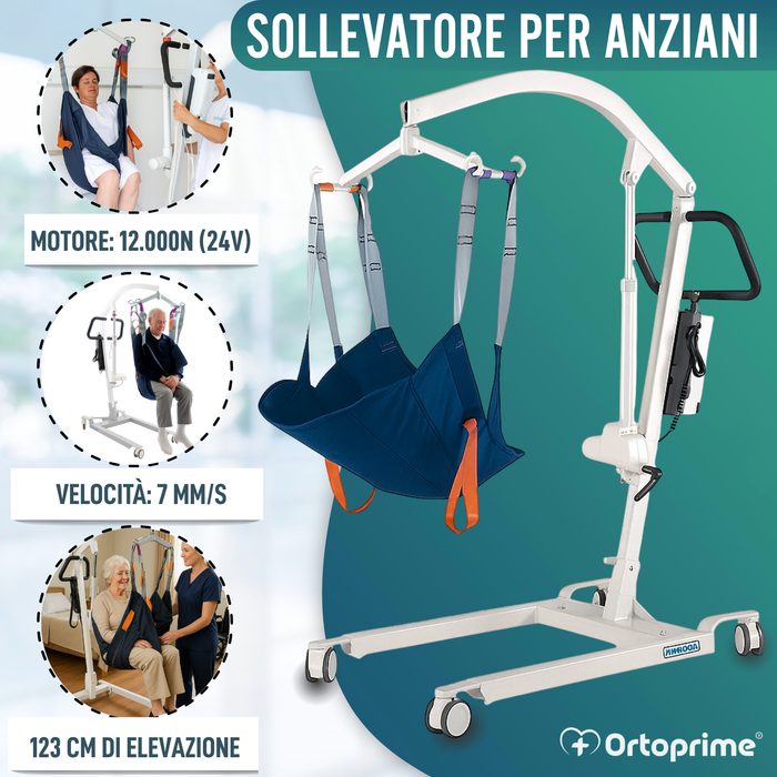 Gru Robusta per Pazienti con Imbracatura in 2 Taglie