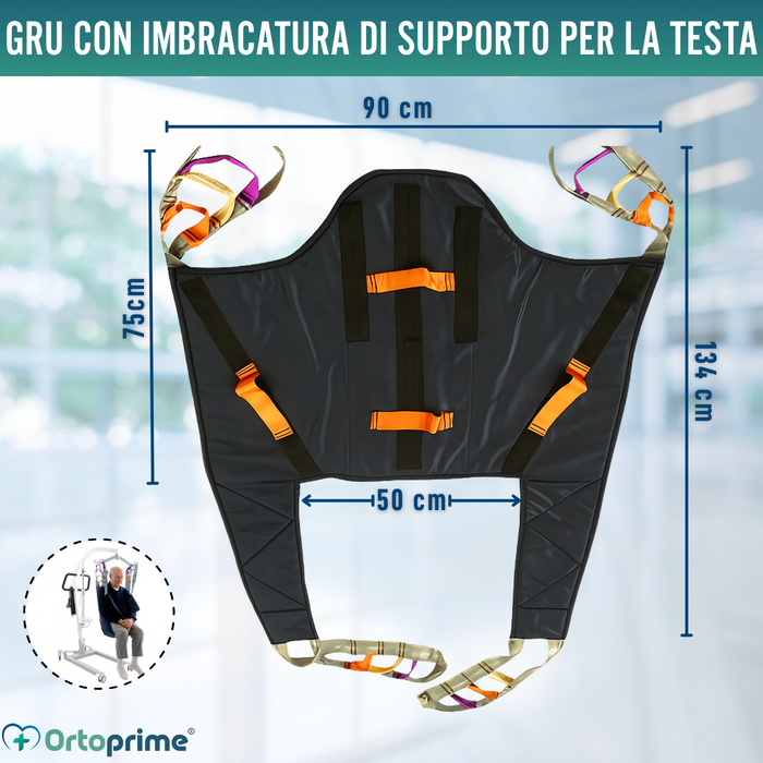Gru Ortopedica | Imbracatura con Supporto per la Testa