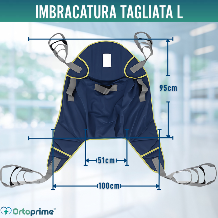 Gru Robusta per Pazienti con Imbracatura in 2 Taglie