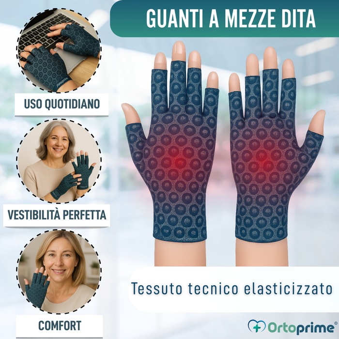 Guanti Terapeutici per Artrosi | Tessuto Tecnico Elastico