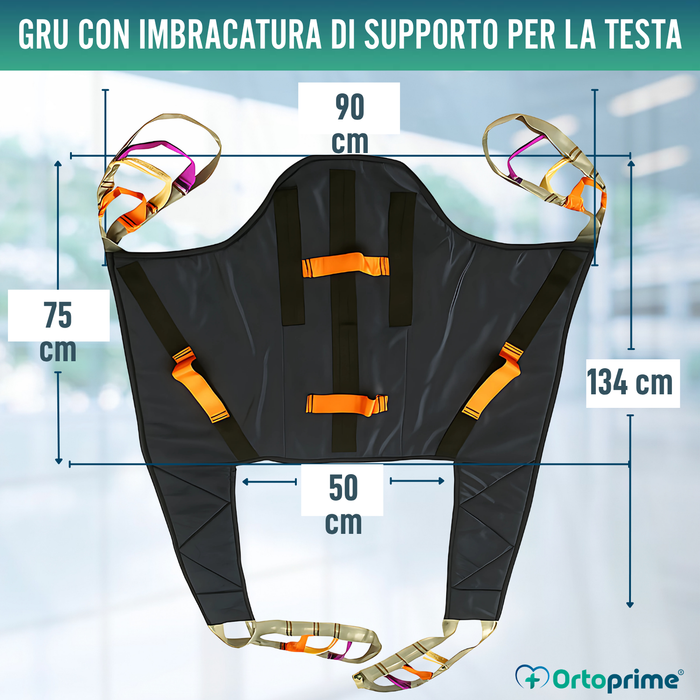 Gru Ortopedica | Imbracatura con Supporto per la Testa