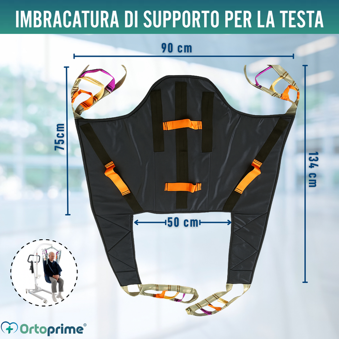 Gru Ortopedica con Imbracatura e Supporto Testa