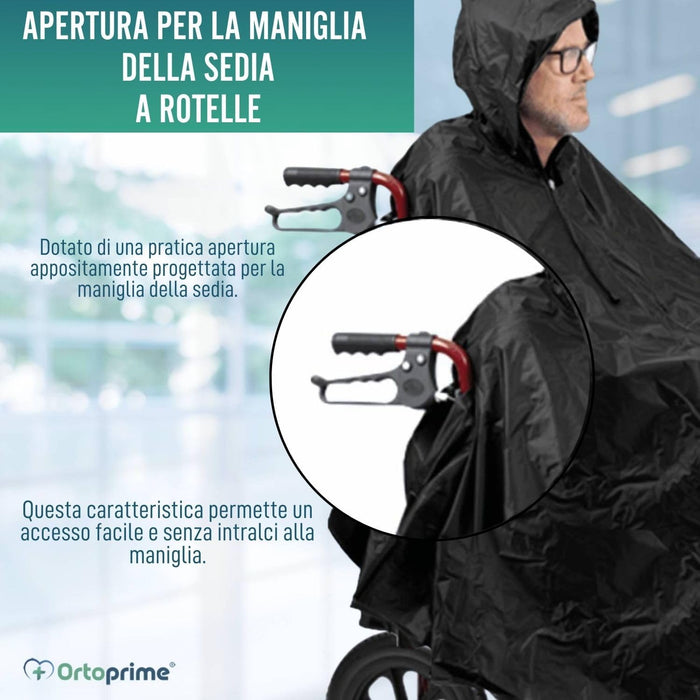 Impermeabile con Cerniera per Sedia a Rotelle