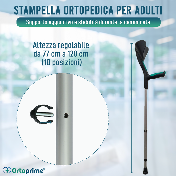 Stampella per Adulti Ortopedica Anatomica | Verde | 1 unità