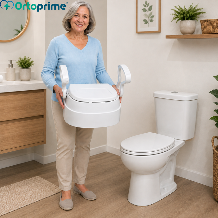 Rialzo WC Regolabile 3 Altezze | Sedile con Coperchio