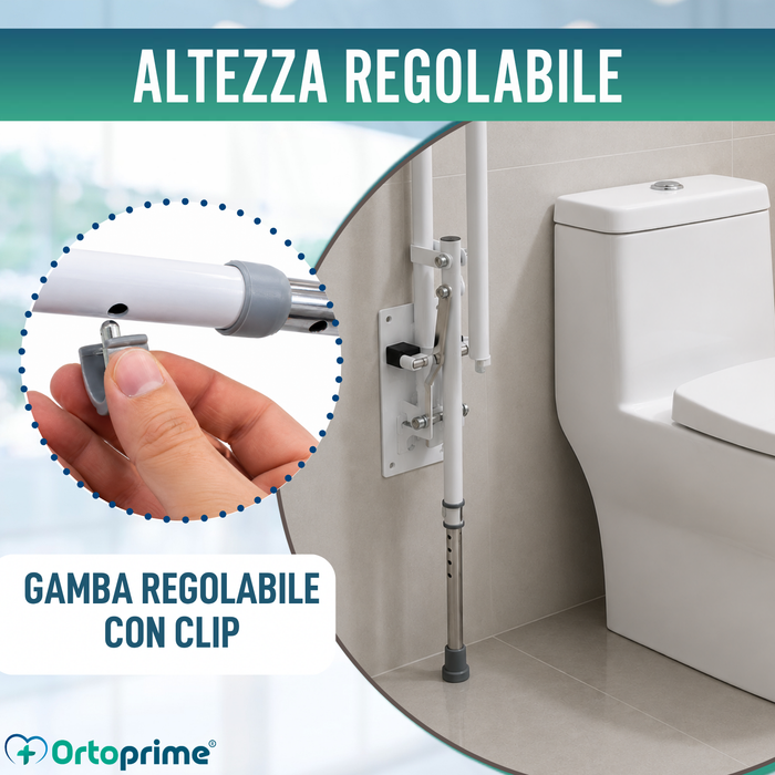 Barra Asidero da Bagno Pieghevole con Pata | Bagno Adattato