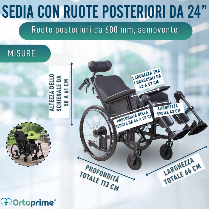 Sedie a Rotelle Basculante di Posizionamento | Anti Ulcere