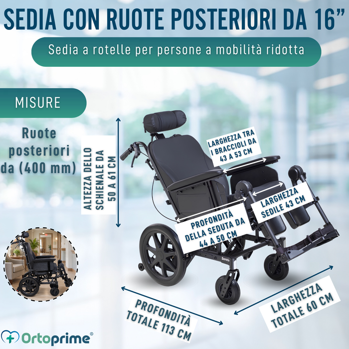 Sedie a Rotelle Basculante di Posizionamento | Anti Ulcere