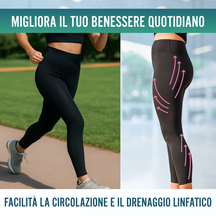 Leggings Move One di Compressione | Calze Drenaggio Linfatico