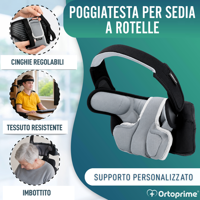 Poggiatesta Regolabile per Sedia a Rotelle | 2 Modelli