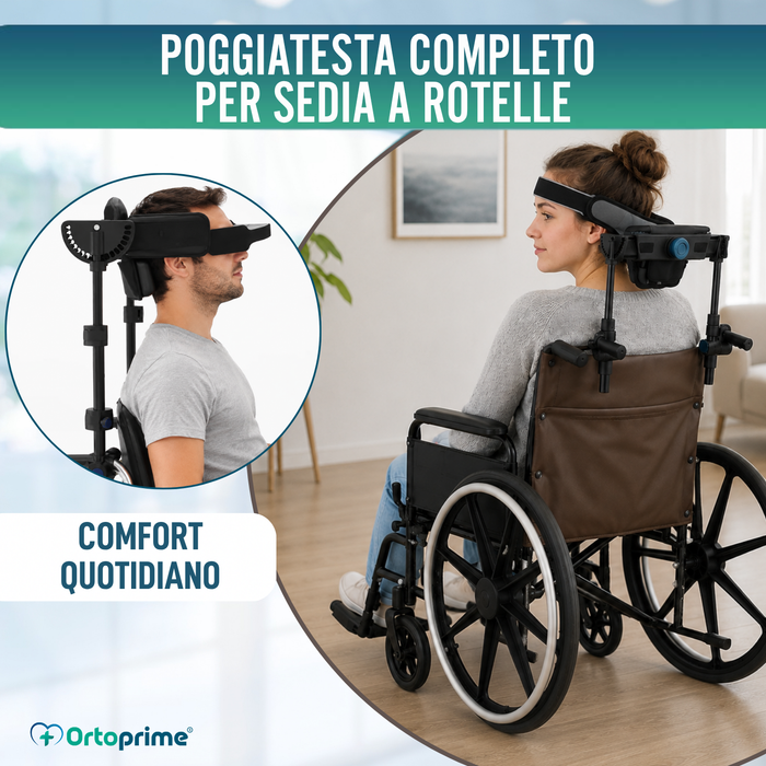 Poggiatesta Regolabile per Sedia a Rotelle | 2 Modelli