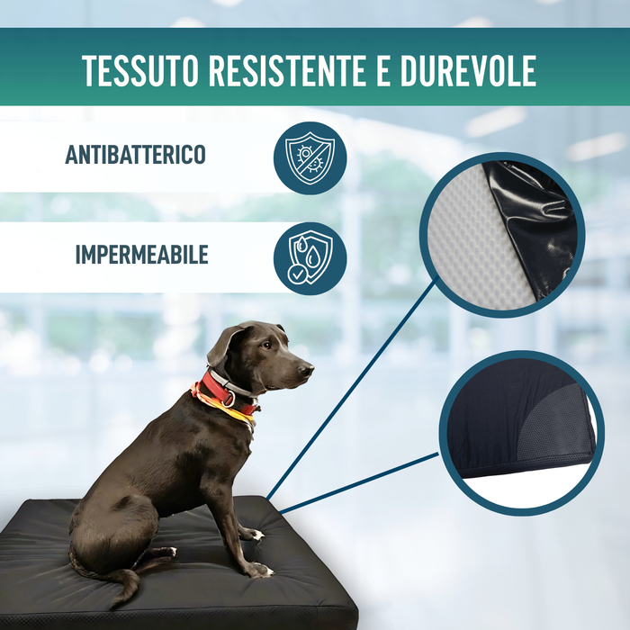 Materasso Visco per Cani con Fodera Impermeabile| 4 Misure