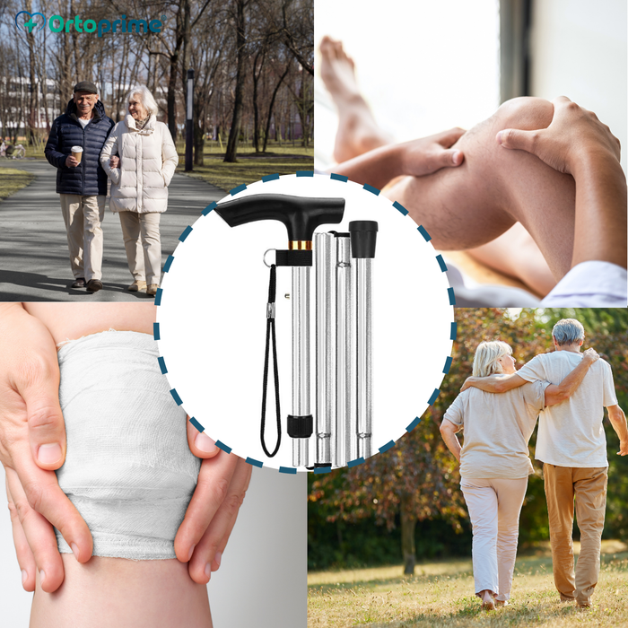 Bastone Ortopedico per Camminare Estensibile | Argento