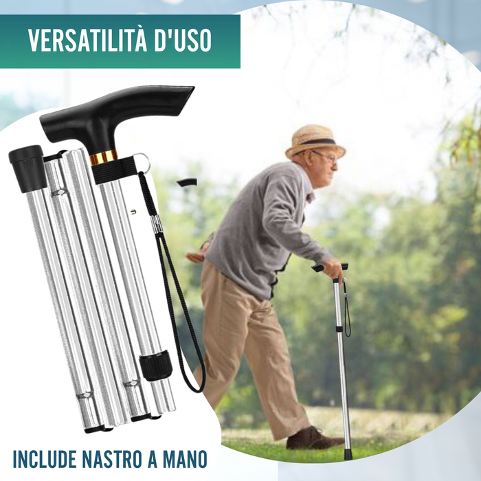 Bastone Ortopedico per Camminare Estensibile | Argento