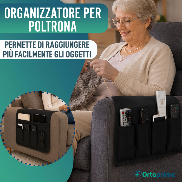 Organizer Bracciolo Poltrona 5 Tasche | Antiscivolo