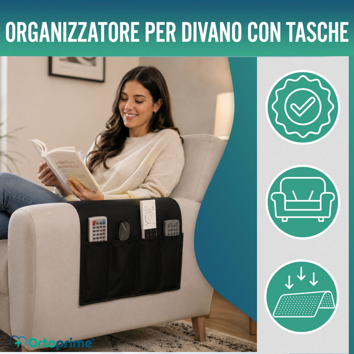 Organizer Bracciolo Poltrona 5 Tasche | Antiscivolo