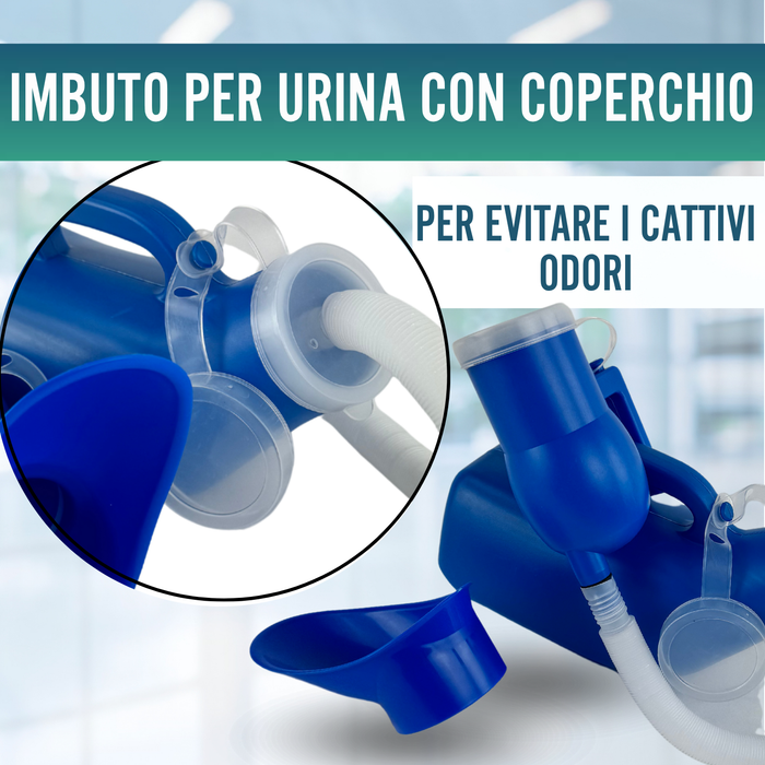 Confezione da 2 bottiglie di urina per orinatoio maschile, da uomo, portatili, per orinatoio e pipì con coperchio, per viaggi, ospedali, emergenza e campeggio Confezione da 2 bottiglie di urina per orinatoio maschile, da uomo, portatili, per orinatoio e pipì con coperchio, per viaggi, ospedali, emergenza e campeggio