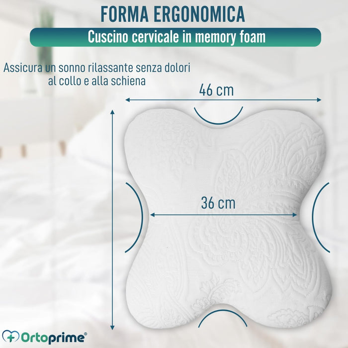 Cuscino a Farfalla in Memory Foam con Effetto Memoria Adattabile