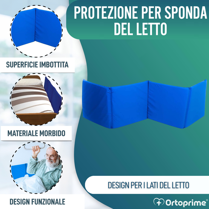 Protettore Imbottito per Paracolpi Letto Anti-caduta