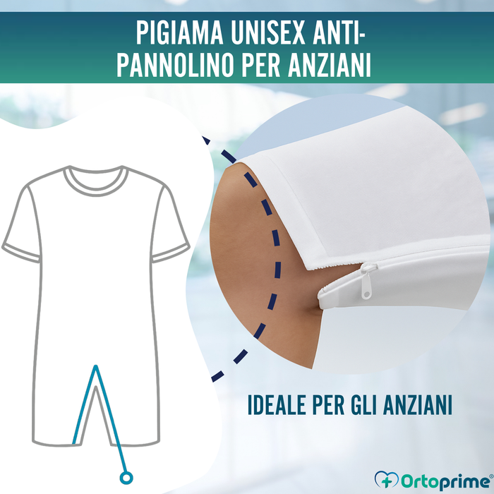 Pigiama Antincontinenza Manica Corta Unisex | Adulti
