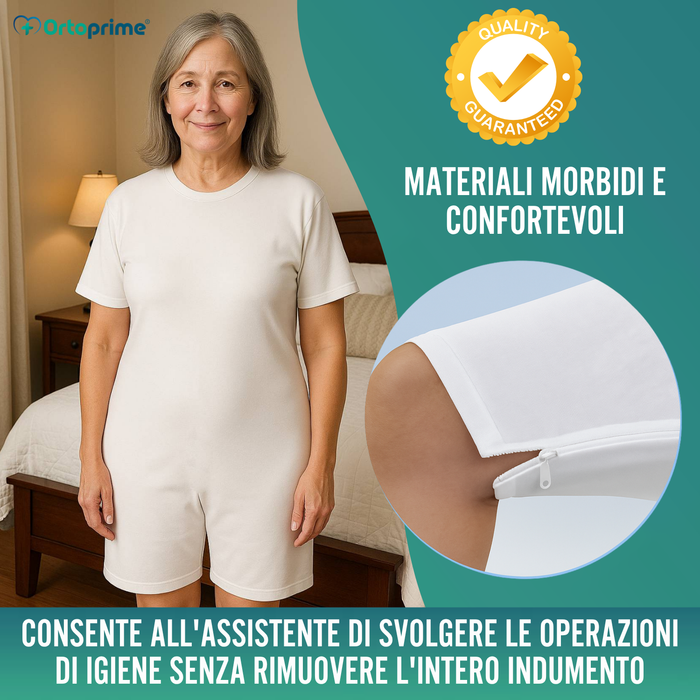 Pigiama Antincontinenza Manica Corta Unisex | Adulti