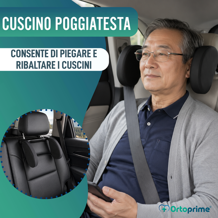 Poggiatesta Auto per Sedile Posteriore | Ribaltabile