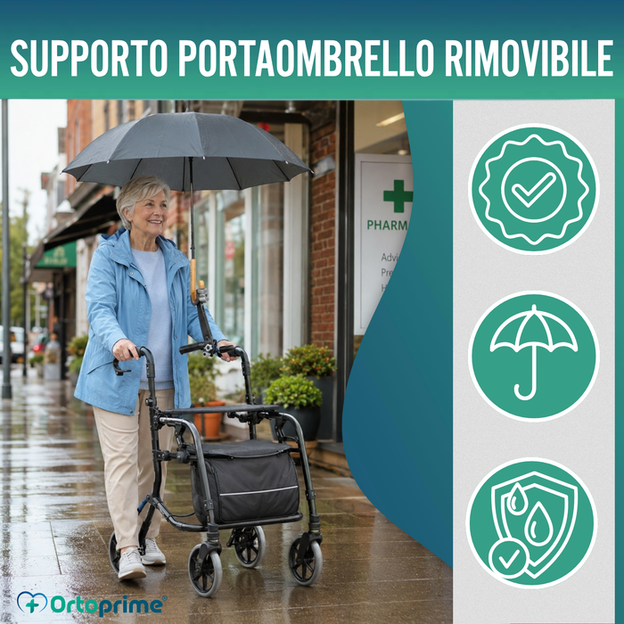 Portaombrelli Universale per Sedie a Rotelle e Deambulatori
