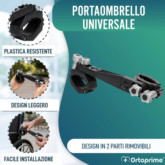 Portaombrelli Universale per Sedie a Rotelle e Deambulatori