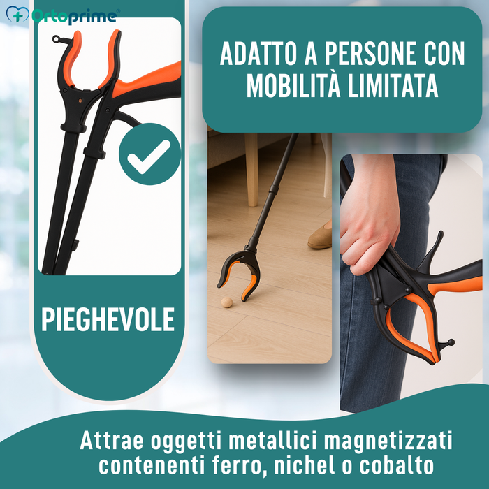 Pinza Raccogli Oggetti con Immagnete e Luce LED | Pieghevole