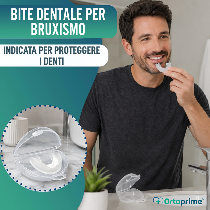Ferula Dentale per Bruxismo Moldabile Riutilizzabile | Con Custodia