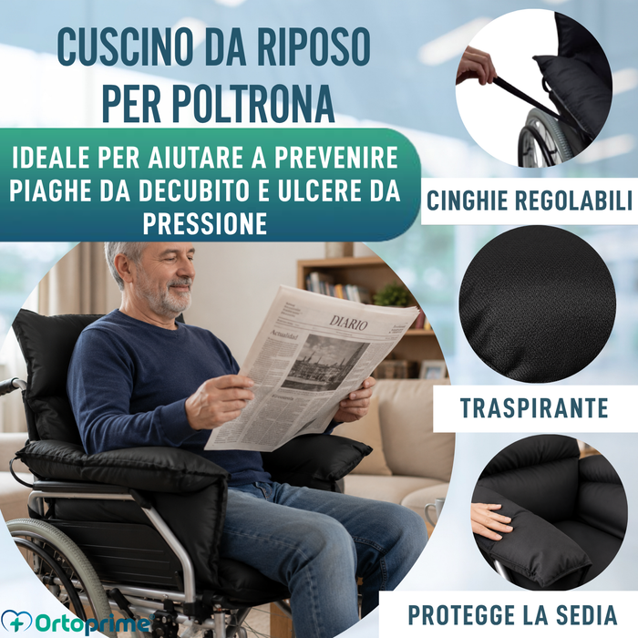 Protettore Antidecubito Cuscino per Sedia a Rotelle e Poltrona Relax
