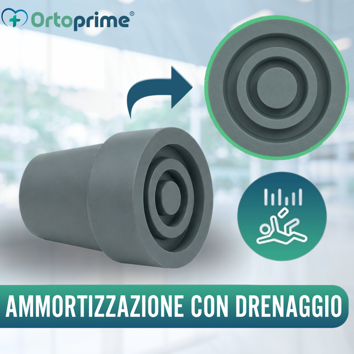Puntale Antiscivolo per Bastone e Stampella | 2 pz