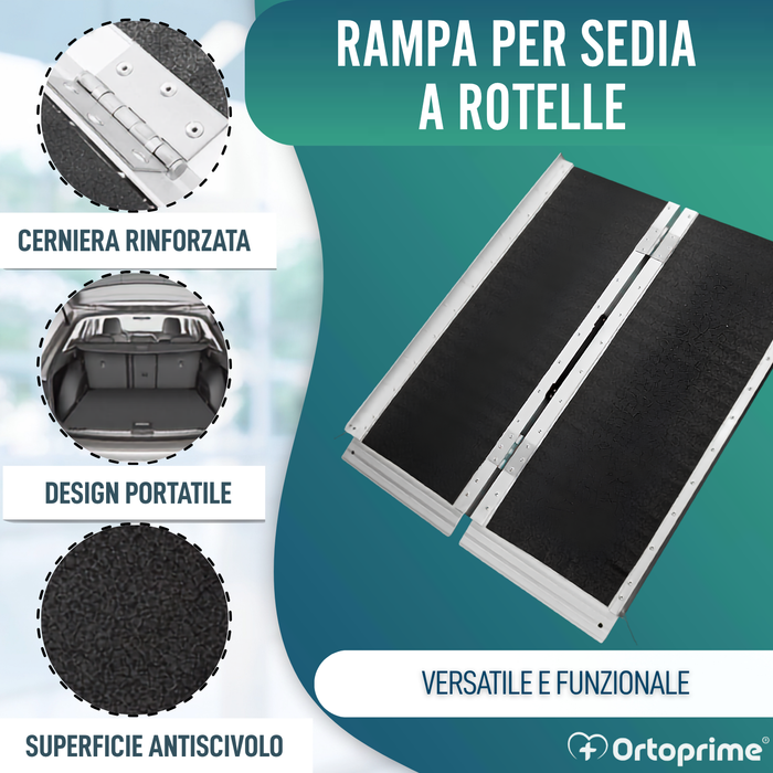 Rampa per Sedia a Rotelle Pieghevole Saliscale Portatile