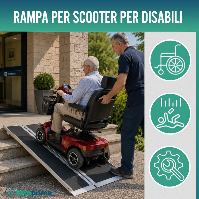 Rampa per Sedia a Rotelle Pieghevole Saliscale Portatile