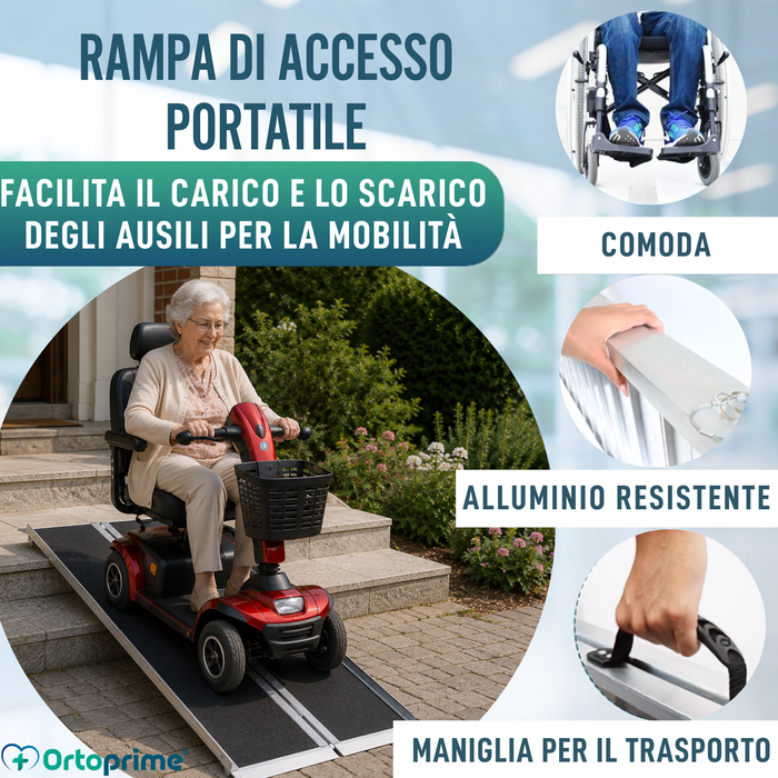 Rampa per Sedia a Rotelle Pieghevole Saliscale Portatile