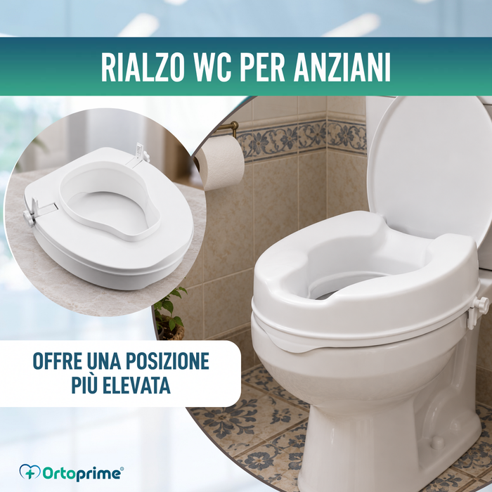 Sollevatore WC con e senza Coperchio | Resistente 223 kg